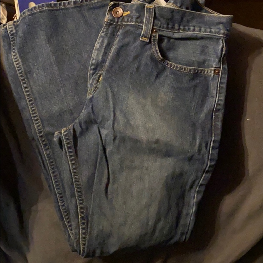 Roebuck and boot cut blue jeans